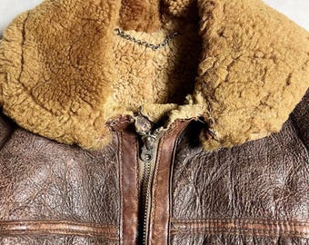 Rare 1940s WW2 Era RAF Irvin Flying Jacket • WWII Royal Air Force