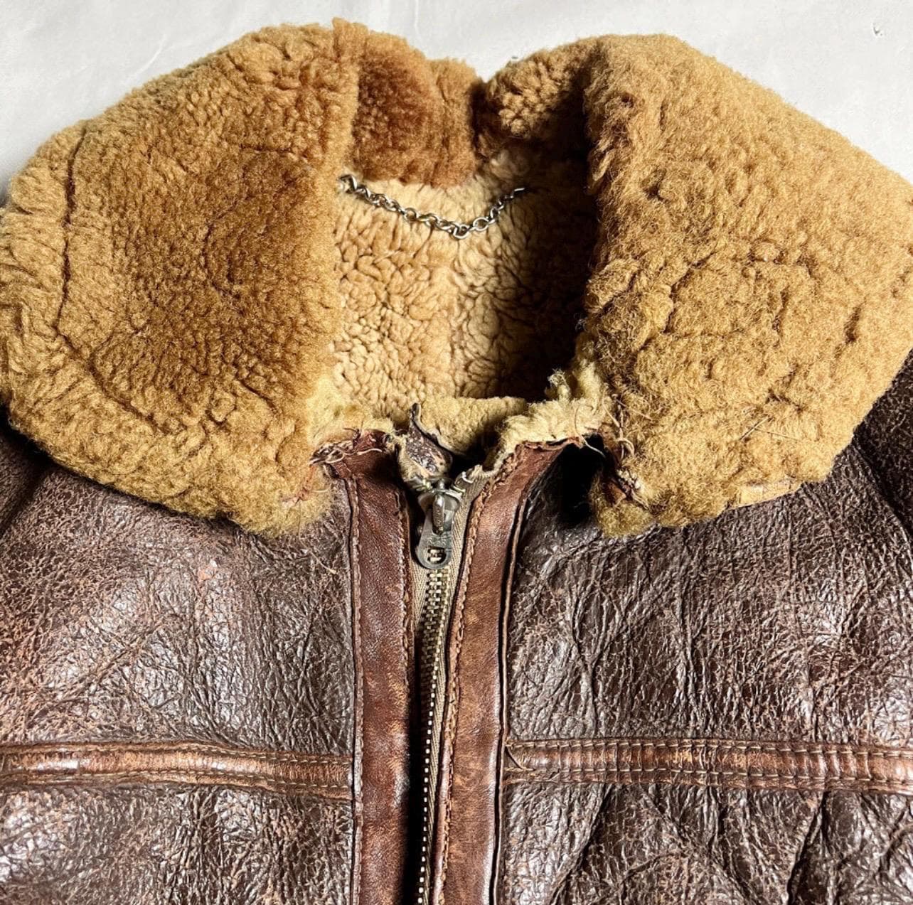 Rare 1940s WW2 Era RAF Irvin Flying Jacket • WWII Royal Air