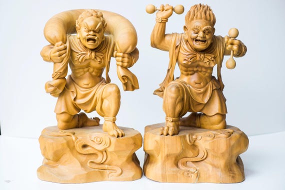 buddha_you様オーダー品 Large Stunning Pair of Japanese Nio Agyo Ungyo Protector Guardian