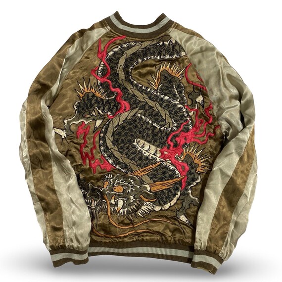 Vintage Japanese Sukajan Reversible Dragon Souvenir Jacket Vintage Japanese Sukajan Reversible Dragon Souvenir Jacket