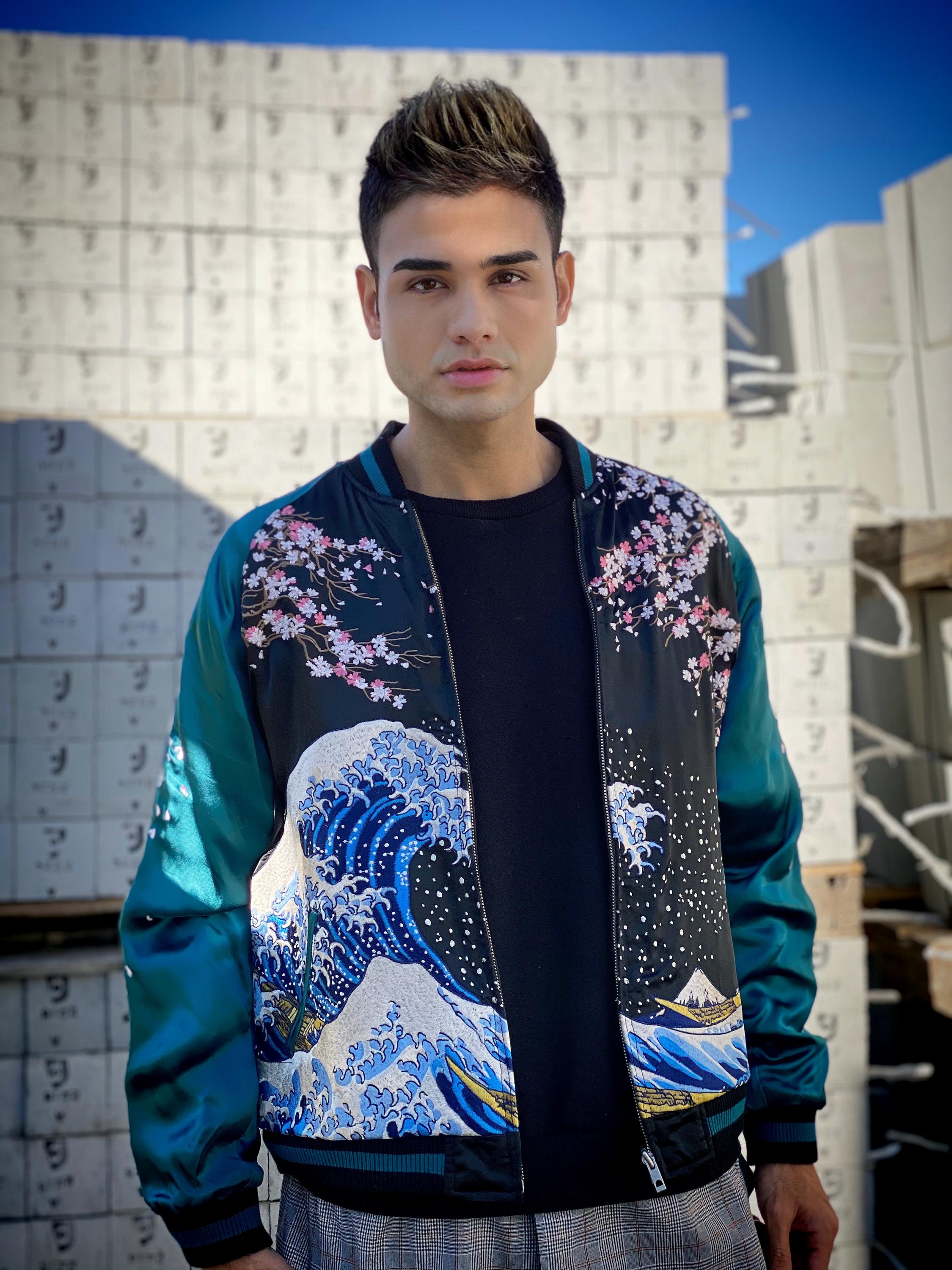 GORG Japanese Souvenir Jacket Katsushika Hokusai Ukiyoe Sakura