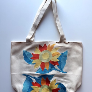 Vintage Japanese Obi Tote Bag Sunflower Embroidered Kimono Textile Remake Handcrafted Upcycled Fashion Tote Sustainable Statement Accessory