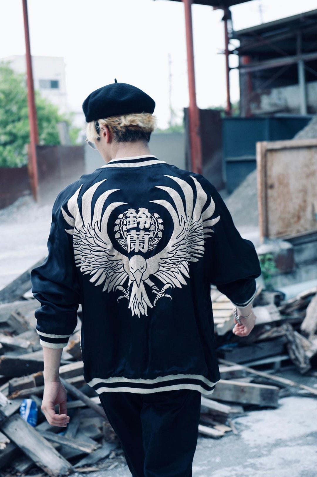 ROUROU スカジャン Suzuran BADASS Crows X ZERO Vintage Japanese Japan Gangsta Yakuza