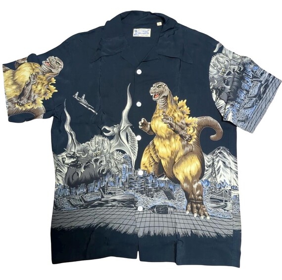 ザ・リアルマッコイズ　冒険王　ハワイアンシャツ　ゴジラ ザリアルマッコイズ アロハシャツ 冒険王 ゴジラ オールスター リアル