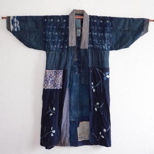 Antique Japanese Boro Noragi Jacket | Indigo-Dyed Cotton & Hemp | Meiji–Showa Era | Sashiko Stitching | Textile Art | Wabi-Sabi