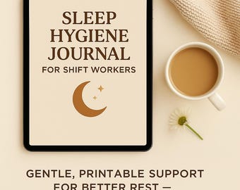 Slaaphygiënedagboek voor ploegenwerkers – afdrukbare pdf | Slaaptracker voor nachtdiensten, afwikkelroutine, slaaplogboeken, wellnesshulpmiddelen. #7