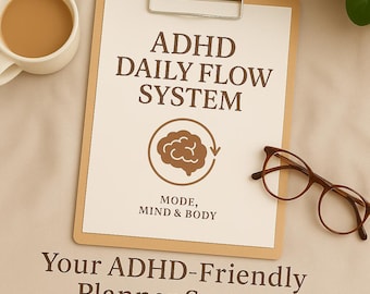 ADHD Daily Planner Printable | Calm & Flexible Routine System | Mental Health Tools for Focus and Flow | Digital Download. #8