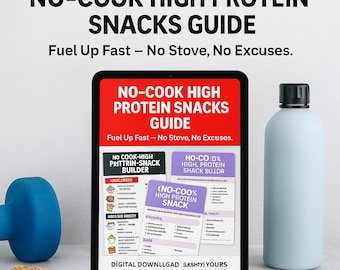 No-Cook High Protein Snacks Kit | Printable Meal Prep Guide for Gym, Work & Busy Lives | High Protein Snack Ideas - Digital Download.#4