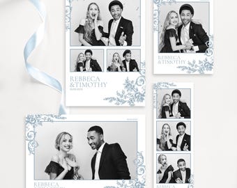 Toile De Jouy Photobooth Wedding Template Baroque line art photo booth overlay Ornamental frame Chinoiserie template 4x6 polaroid templates