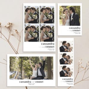 Modern Minimal Photobooth Template Elegant Wedding Photo Booth Wedding Photobooth Template Black & White Photobooth Minimalist Strip 4x6