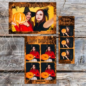 Spider Halloween Photobooth Template Costume Party Photo Booth Template Trick or Treat Overlay