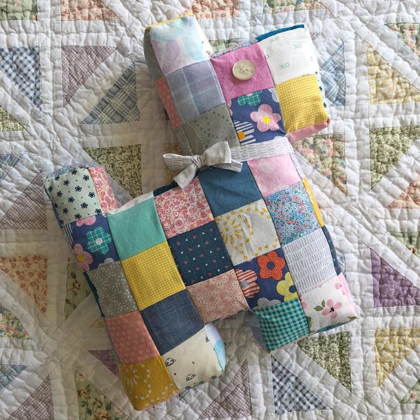 Scrappy Patchwork Dog Quilt Kit: Vintage-Inspired Sewing Project