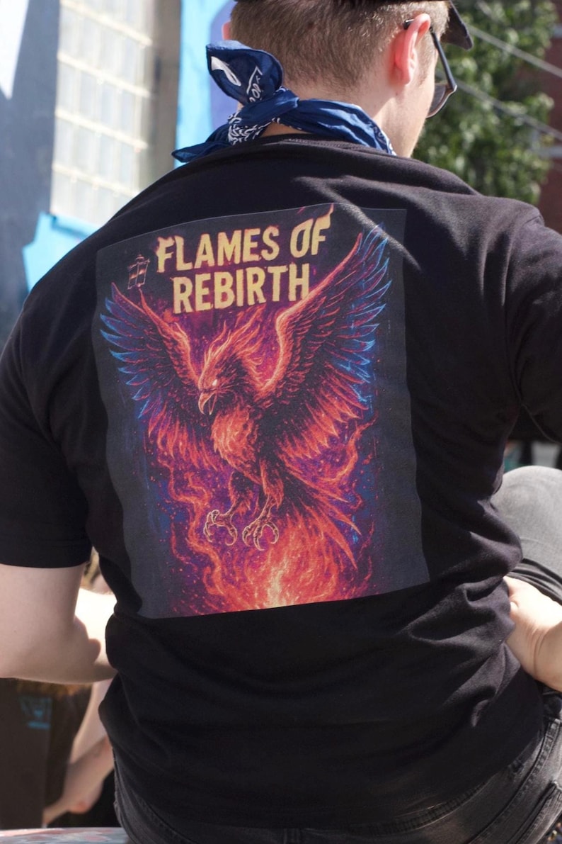 Phoenix T-Shirt, Phoenix Tee, Phoenix Rising T-Shirt, Phoenix Rising T-Shirt, Phoenix Rising Tee, Firebird Tee, Firebird T-Shirt image 1