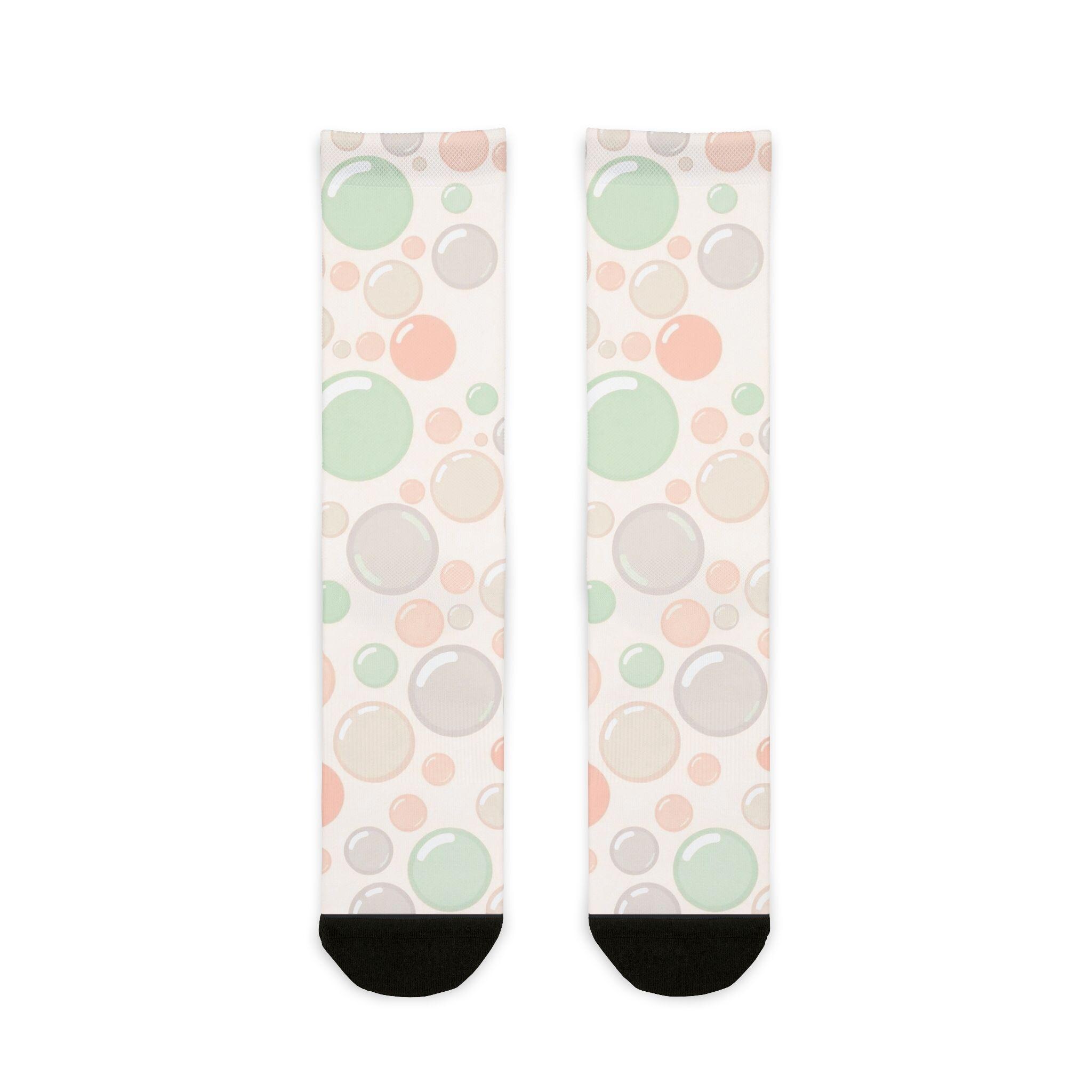 Colorful Sublimation Crew Socks - Fun Patterned Socks for Unique Style, Gift for Birthday, Festival, or Everyday Wear