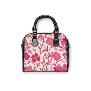Floral Print Shoulder Handbag, Chic Everyday Accessories, Elegant Tote Bag, Gift for Her, Trendy Purse, Versatile Bag for All Occasions