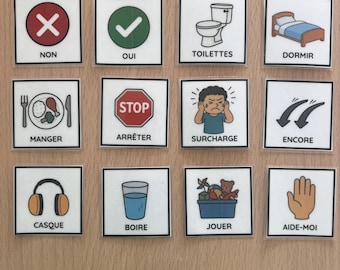 12 Pictograms: My First Needs for Children with Autism Spectrum Disorder and ADHD - Non-Verbal Communication - Ready to Use, Laminated
