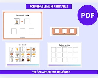Visual Aid Kit for Children with Autism Spectrum Disorder (ASD) - Food Pictograms - Non-Verbal Communication Support - Pictograms - Printable PDF