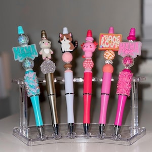 Beaded Pens W/ Silicone Focal Beads