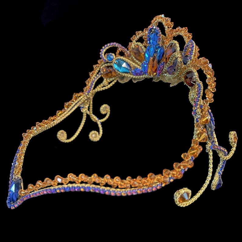 Azure Sunrise Bloom Ballet Tiara - Etsy