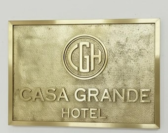 Custom Cast Brass Sign – Personalized Name Plaque, Outdoor Wall Decor