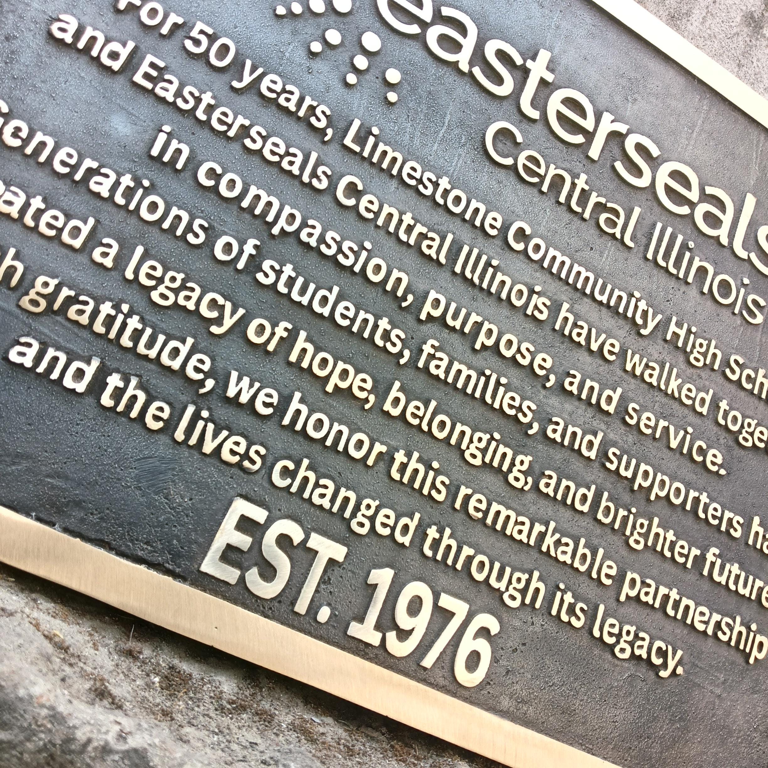 Custom Brass Comemorative Plaque - Engraved Dedication Sign for Alumni ...