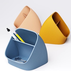 Modern Minimalist Desk Organizer – Multi-Compartment Storage for Pens, Stationery & Office Essentials