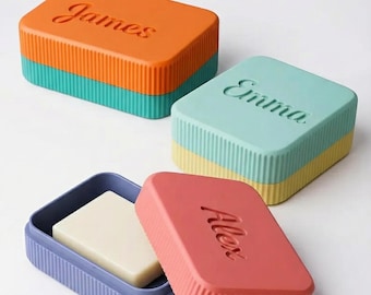 Travel Soap Holder with Drip Tray Durable, personalized gift On-the-Go van life holiday backpacking hiking trips soap box spring gift