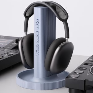 Minimalist Headphone Stand – Stylish Desktop Headset Holder – Space-Saving Audio Accessory Storage gamer streamer décor.