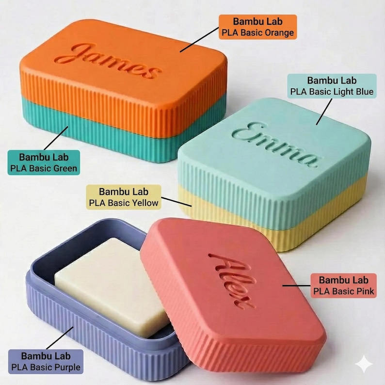 Travel Soap Holder with Drip Tray Durable, personalized gift On-the-Go van life holiday backpacking hiking trips soap box spring gift image 2