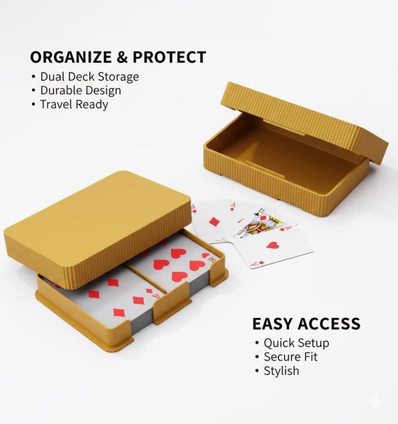 Boîte de Rangement Grande Capacité pour 600 Cartes UNO, SKYJO et Phase 10