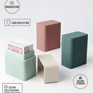 Premium 3D-geprinte kaartspelhouder Geribbelde hoes met structuur past op standaard pokerformaat kaarten – meerdere kleuren beschikbaar