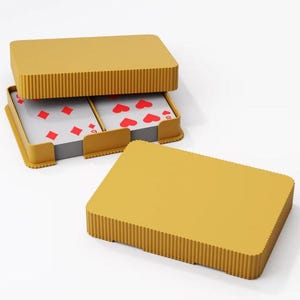 Porta mazzi di carte per UNO, Rummy, Canasta, Poker e altro ancora – Scatola portaoggetti per doppio mazzo – Custodia per organizzare le carte da gioco, serata di gioco in famiglia, serata di poker.