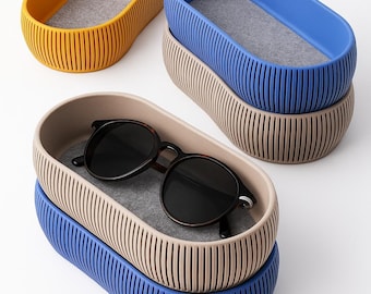 Stackable glasses tray, Spectacle storage case, Sunglasses holder, Eyewear organizer Eyewear case with soft lining