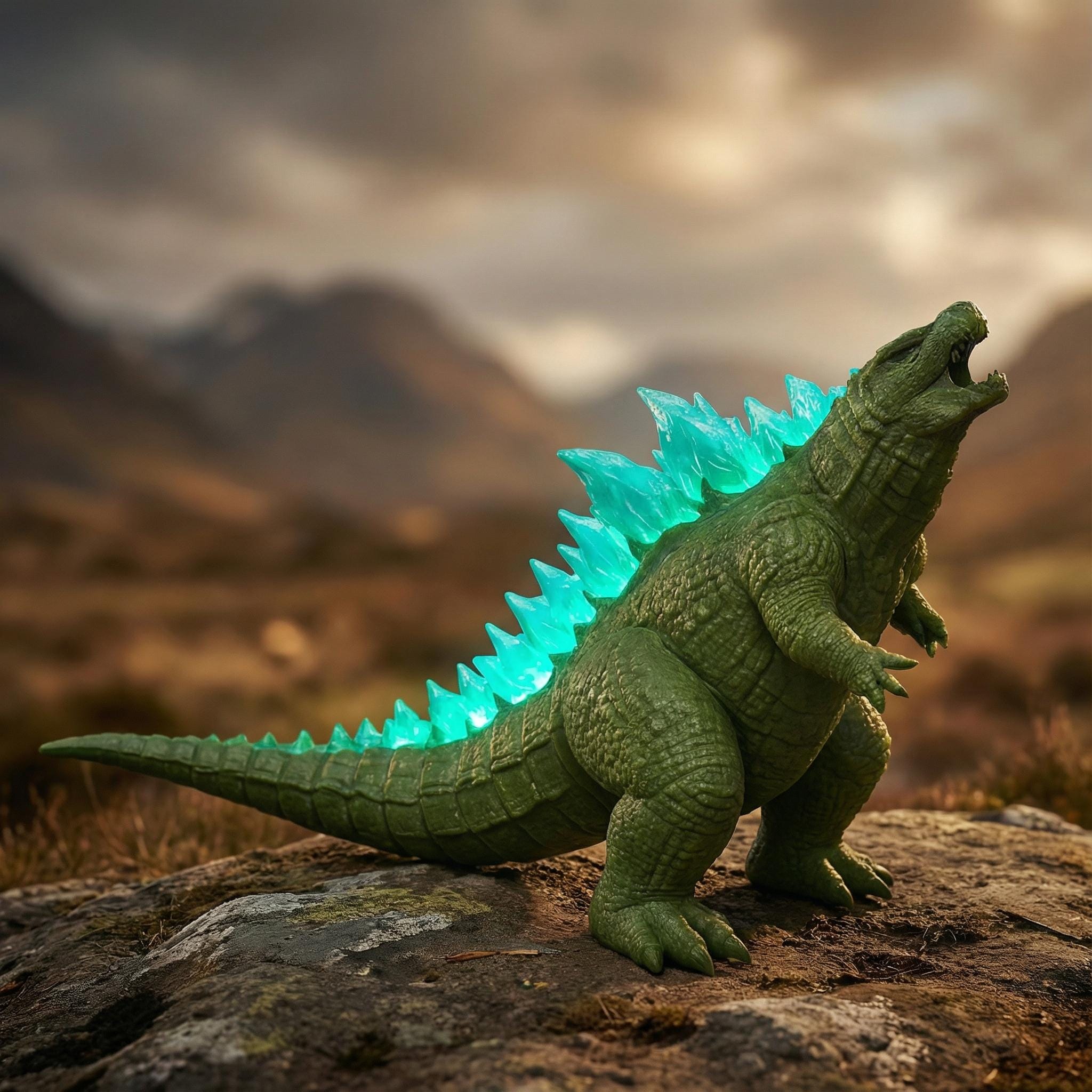ゴジラ ナイトライト 3Dプリント 色が変わるLED怪獣ランプ リモコン