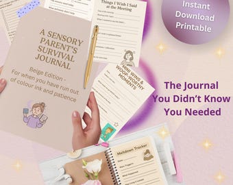 Sensorisk föräldrajournal: Autism Meltdown Tracker, daglig kontroll (bläckvänlig PDF)
