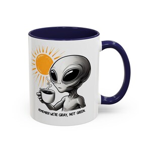 Alien Coffee Mug - Gray Not Green, Sci-Fi Space Lover Gift image 10