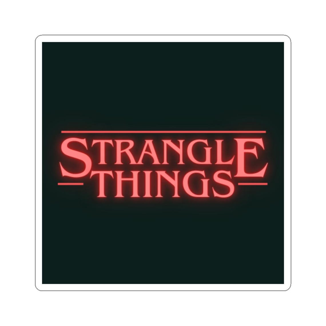 Strangle Tik Tok Sticker Strangle Things Logo Sticker | Horror Retro Neon Decal - Etsy Canada