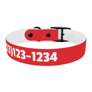 Personalisierte Nummer Hundehalsband für Haustiere, benutzerdefinierte Namensschild, einstellbares Haustier Zubehör, lustiges Haustier Geschenk, lebendiges rotes Hundehalsband