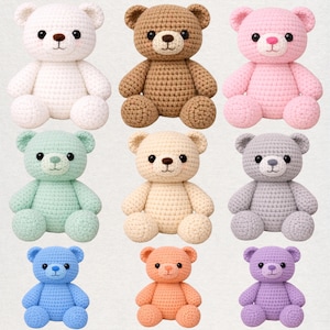 Amigurumi Crochet Teddy Bear Pattern | Beginner Friendly (PDF Pattern)