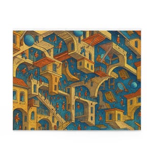 Whimsical Architecture Puzzle | 120, 252, 500-Piece | Fun Family Activity, Unique Gift, Home Decor, Game Night