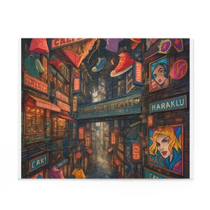 Urban Nightlife Puzzle - 120, 252, 500-Piece, Fun Family Activity, Gift for Puzzle Lovers, Home Decor, Unique Wall Art