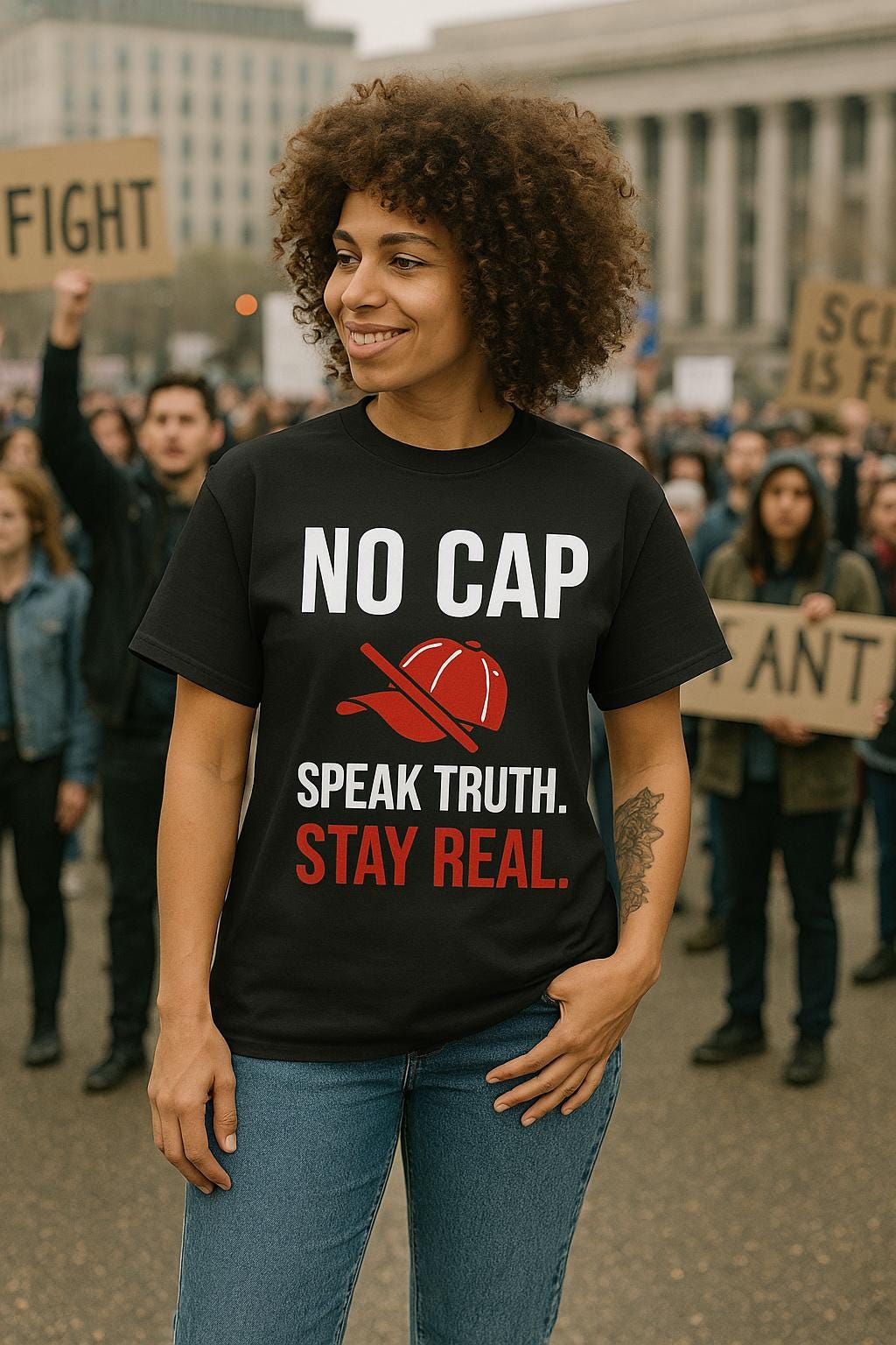 No Cap Speak Truth Stay Real Unisex Heavy Cotton Tee Graphic Shirt