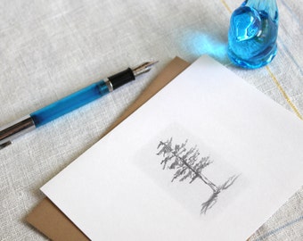 Juego de tarjetas: Árboles: juego de 8 tarjetas con dibujos artísticos
