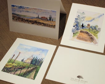 Custom Art Card Stationery- Choose Your Own Images- set of 8 cards