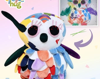 Custom Plush Doll from Drawings - Personalized Christmas Gift Idea