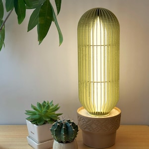Cactus Desk Lamp | Botanical Night Light | Unique 3D Printed Lamp