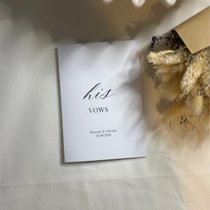 Tarjeta de votos / Impresión de boda / Tarjetas de lujo / Recuerdos de boda / Diseños elegantes / Impresiones de boda / Recuerdos / Impresiones A6 / Minimalista