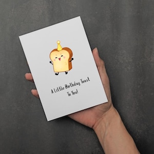 Een kleine toast op je verjaardag | Gelukkige verjaardagskaart | Wenskaarten | A6-afdrukken | Gratis verzending | Snelle verzending