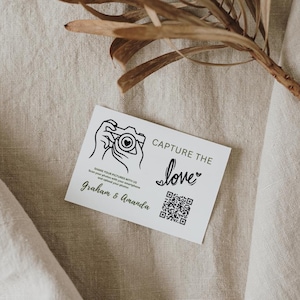 Personalisierter QR Code | Angepasste Postkarte | Hochzeiten | Liebe fangen Postkarte | QR-Code | Digitale Designs