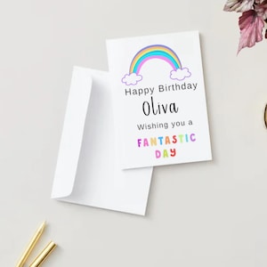 Alles Gute zum Geburtstag Buddy Karte | Kumpel | Kinder Regenbogen Karte | Schulfreunde | A6 Karten